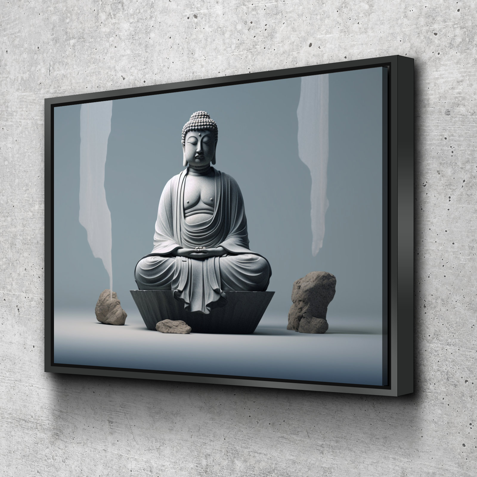 Ebern Designs Buddha Monk Zen Stones Bathroom Wall Art | Bathroom Wall ...